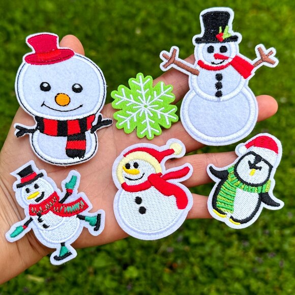 Set of 18 Christmat Iron on Patch Santa Patch Christmas Tree Patch Snowman Patch - Picture 7 of 7